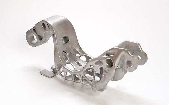 hm gooseneck metal 3d printed bracket asco slm solutions